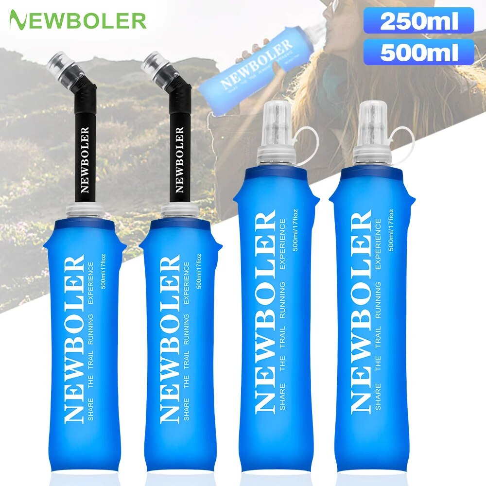 NEWBOLER 250 مللي 500 مللي زجا - مراجعة Water Bag Collapsible وسعره